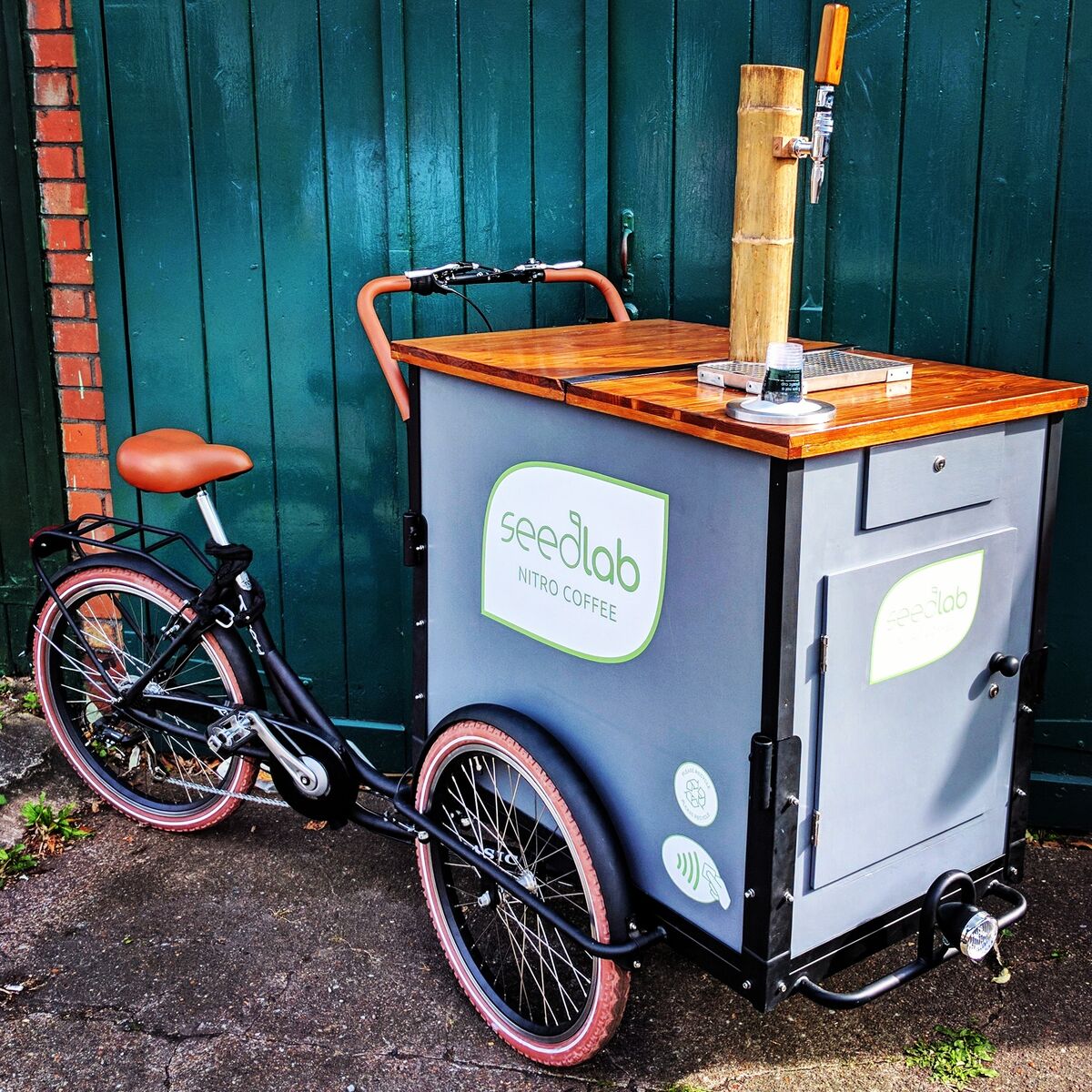 Mobile nitro coffee trike